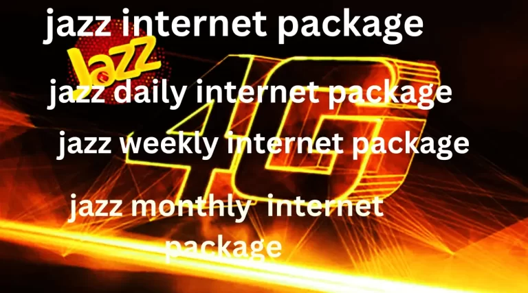 JAZZ INTERNET PACKAGES, Daily, weekly, 15 days, and monthly