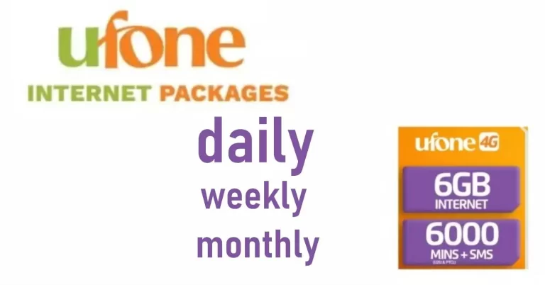 Ufone Internet Packages 3G/4G