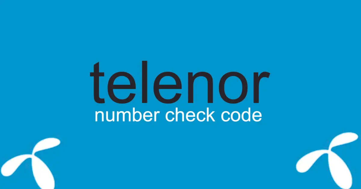 telenor number check code